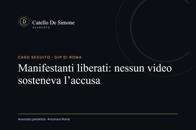 Caso seguito · GIP di Roma: Manifestanti liberati: nessun video sosteneva l’accusa